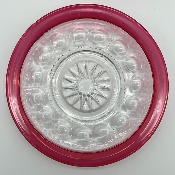 Vintage Tiffin-Franciscan King's Crown Ruby Red Flashed Salad Plates (Set of 6) - Picture 5 of 9